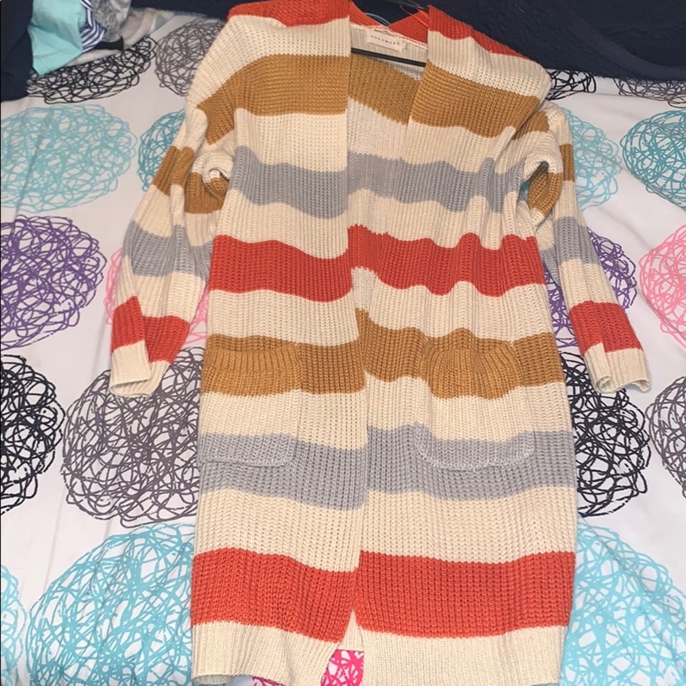 Long Multicolor Cardigan